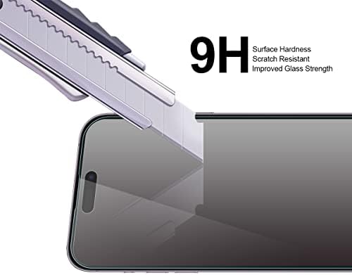 (2 Csomag) Supershieldz Tervezett iPhone 14 Pro (6.1 hüvelyk) Edzett Üveg képernyővédő (Könnyű Telepítés Tálca) Anti Karcolás,