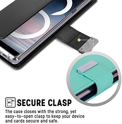 GOOSPERY Gazdag Tárca a Samsung Galaxy Note 8 Esetben (2017) Extra Kártya Slot Bőr Flip Cover (Fekete)