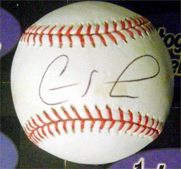Carlos Lee dedikált baseball foltos tónusú öregedés (OMLB Houston Astros White Sox legenda) - Dedikált Baseball
