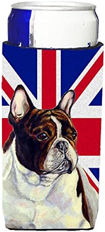 Caroline Kincsek LH9489MUK francia Bulldog, angol Union Jack Brit Zászló Ultra Ölelkezős a Vékony doboz, Lehet Hűvösebb Ujja