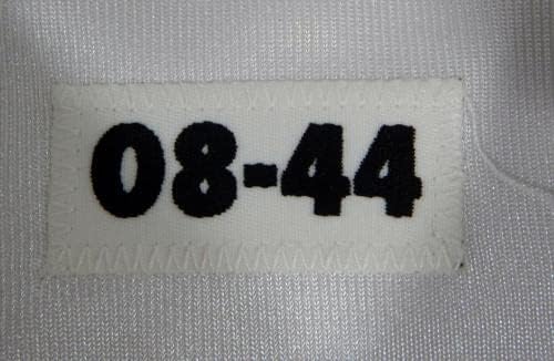 2008-ban a San Francisco 49ers 5 Játék Kiadott Fehér Jersey DP08230 - Aláíratlan NFL Játék Használt Mezek