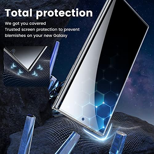 MOHAVE [Automatikus Igazítás] Privacy Screen Protector Célja a SAMSUNG Galaxy S23 Ultra 6.8 [Ultrahangos Ujjlenyomat Támogatás]