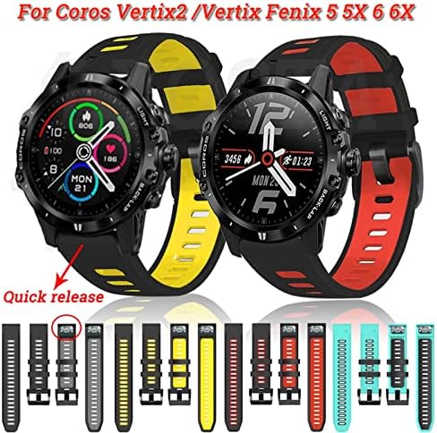 FEHAUK 22 26mm Watchband A Coros VERTIX2 Vertix 2 Pánt Smartwatch Szilikon Gyors, Könnyű Alkalmas Szabadtéri Sport Karkötő