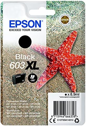 Epson 603XL Fekete Csillag Nagy kapacitású Eredeti Tintapatron
