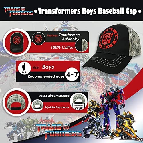 Hasbro Kis Fiúk Transformers Autobotok Pamut Baseball Sapka, Életkor 4-7