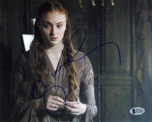Sophie Turner Trónok harca Sansa Stark 8x10 Fotó Aláírt Aláírt Hiteles BAS BECKETT COA