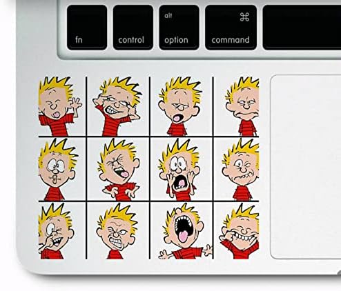 Calvin and Hobbes Calvin Vicces Boldog, Szomorú Buta Arcát Hangulat Vinil Nyomtatott Matrica Laptop Kompatibilis Minden Retina