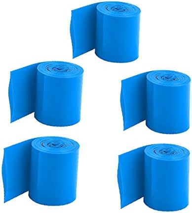 X-mosás ragályos 5DB 2Meter 29.5 mm Szélesség PVC Hő Pszichiáter Wrap Kék 1x18650 Akkumulátor(5DB 2Meter 29.5 mm larghezza