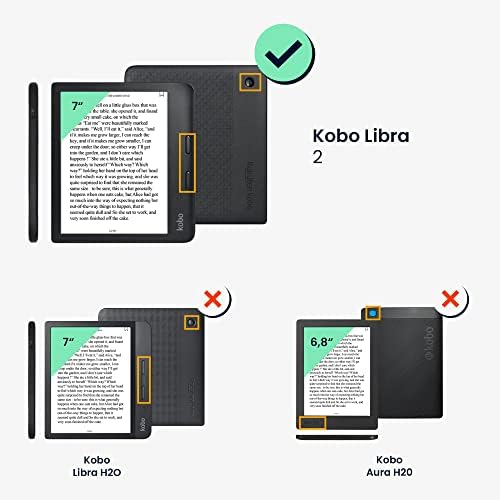 kwmobile Esetben Kompatibilis a Kobo Mérleg 2 - Műanyag Védő e-Olvasó Fedezze Folio Könyv Stílusa Esetben - Levendula