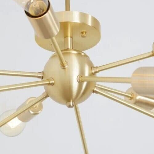 Egy Kézműves N' Alkotások Modern Rézfúvós 9 Arm Light Szputnyik Süllyeszthető Csillár Lámpa Lámpatest Szputnyik